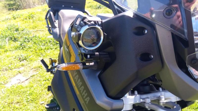 Soporte yamaha tenere foco/gopro + intermitente