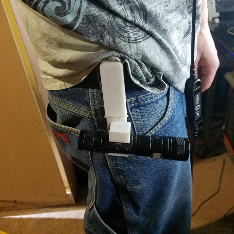 Rotating Flash Light Holster with detachable parametric holder