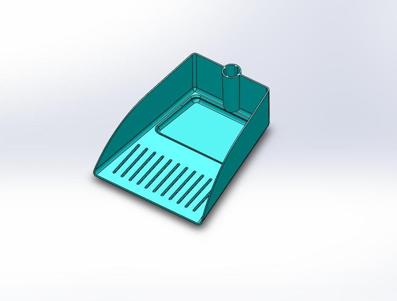 sky blue Contain waste 3D