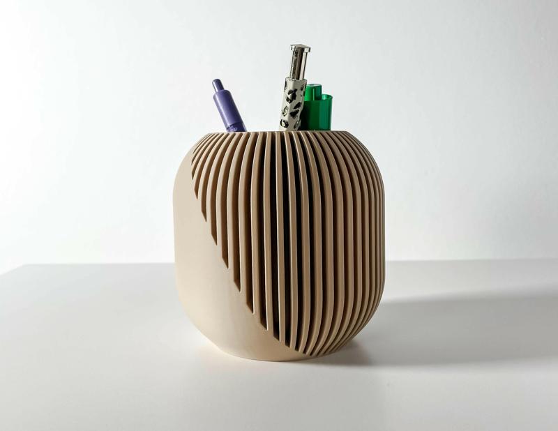 The Olas Pen Holder | Desk Organizer and Pencil Cup Holder | Modern Office and Home Decor