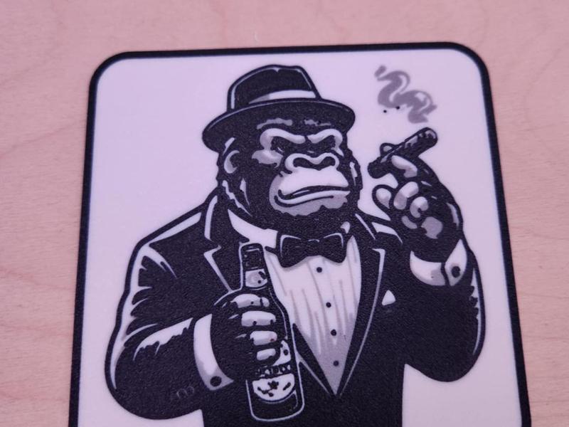 Coaster - Cartoon Monkey Beer