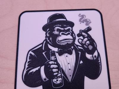 Coaster - Cartoon Monkey Beer