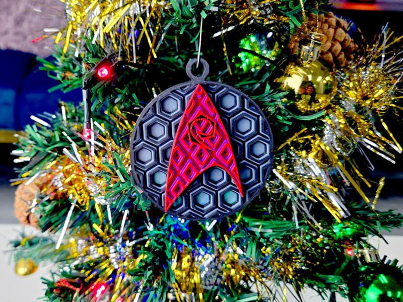 Star Trek TOS Ops Mosaic Holiday Ornament