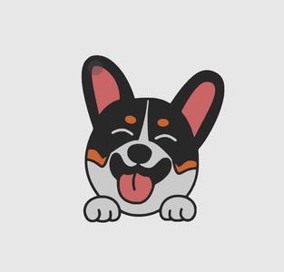 Cute Welsh corgi keychain
