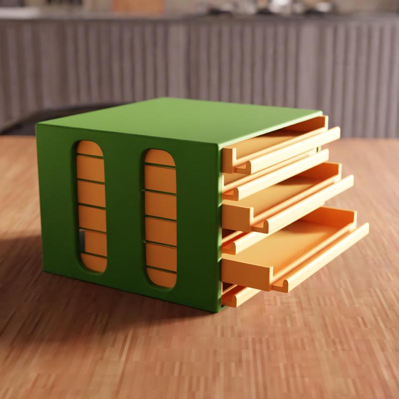3D Mini Storage Box STL File - 0440