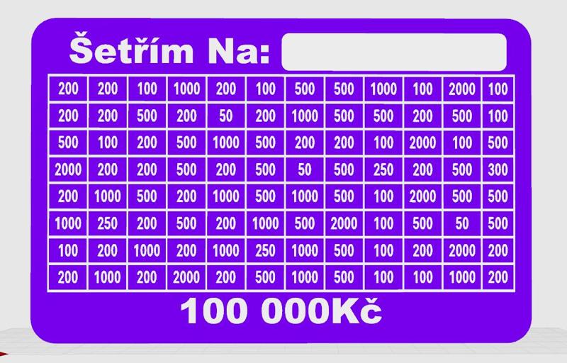 Odškrtávací kasička - více variant - Komerční Licence