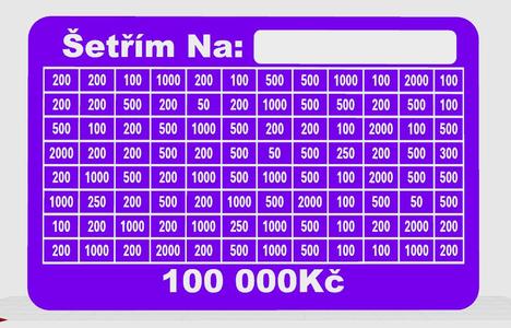Odškrtávací kasička - více variant - Komerční Licence