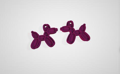 Balloon dog earrings