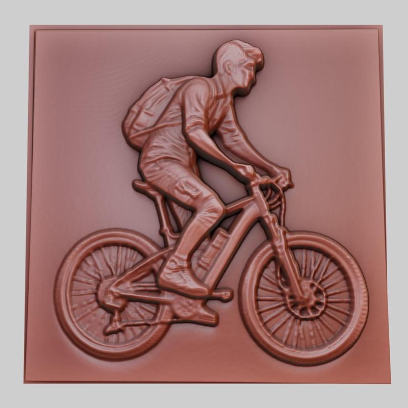 A young person riding a mountain bike 3d printer model  obj stl