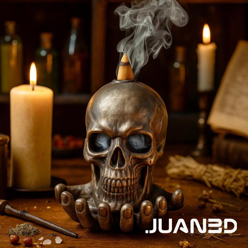 SKULL INCENSE BURNER