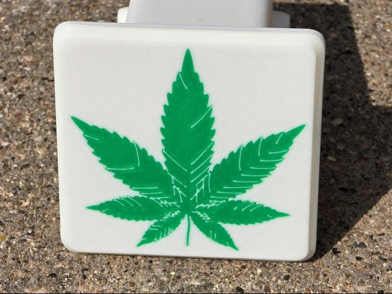 Marijuana Leaf Hitch Cover (2" Receiver)