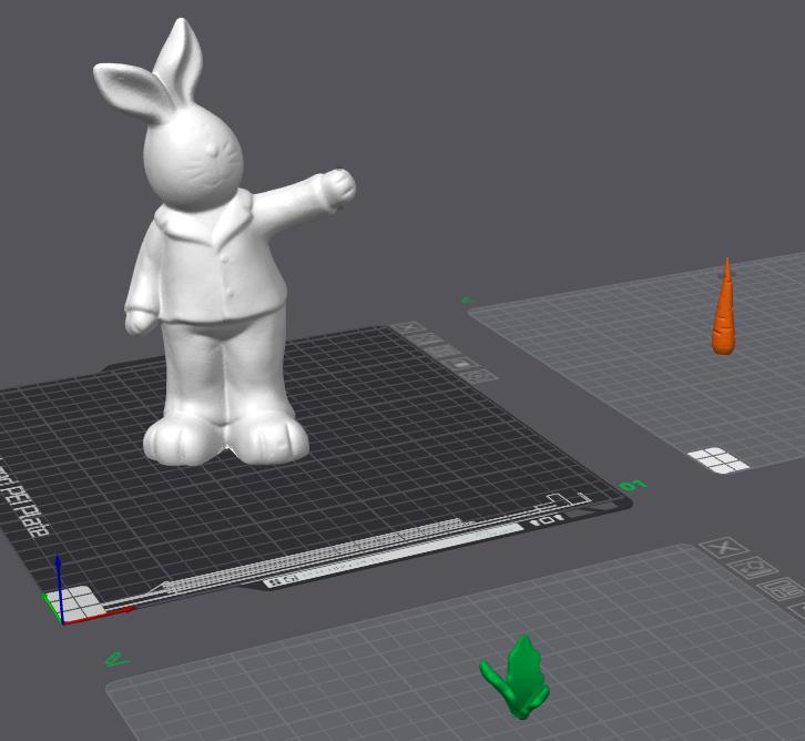 Hase mit Karotte in der Hand