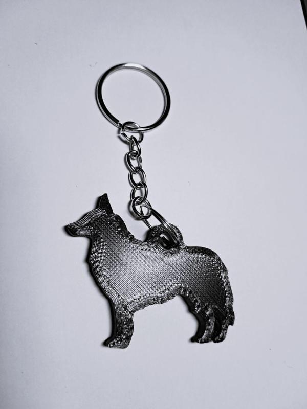 Border collie keychain