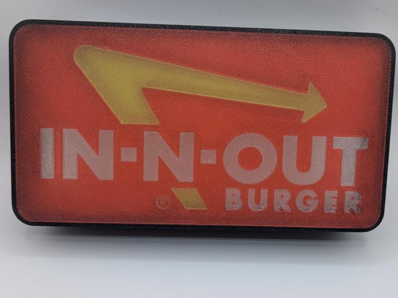 In-N-Out Burger Sign Logo Lightbox