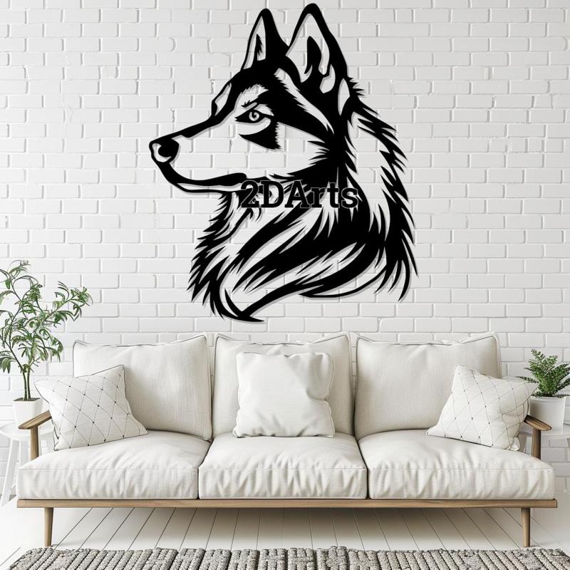 Husky Face 2D Wall Art/Window Art
