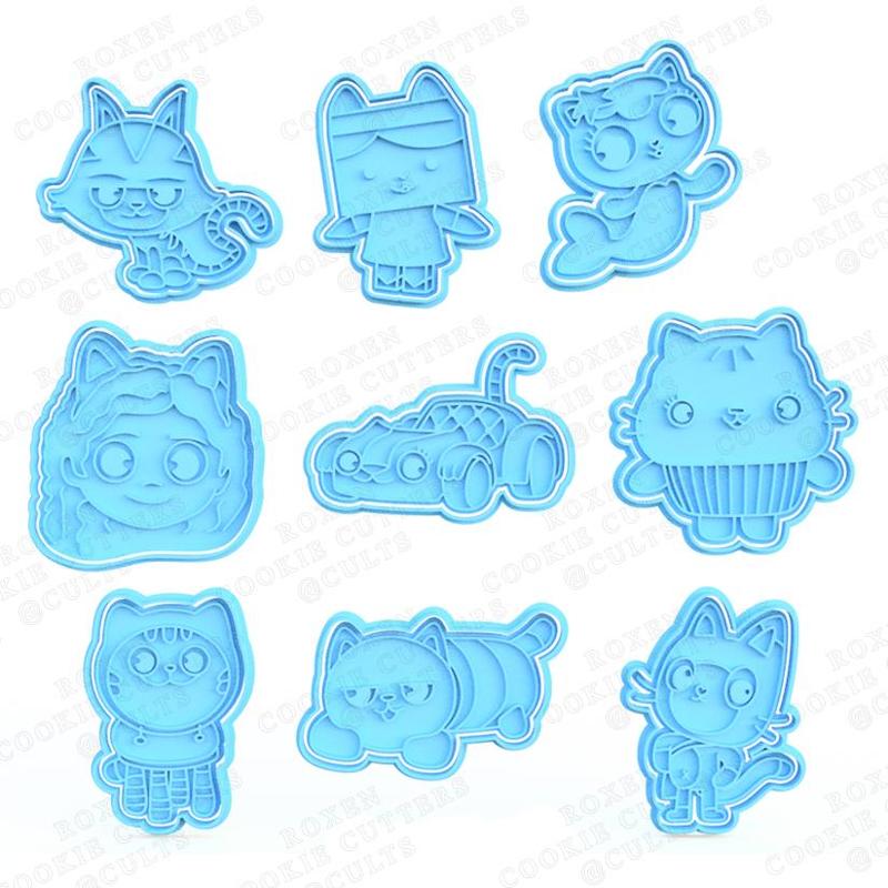 Gabbys dollhouse cookie cutter set of 9