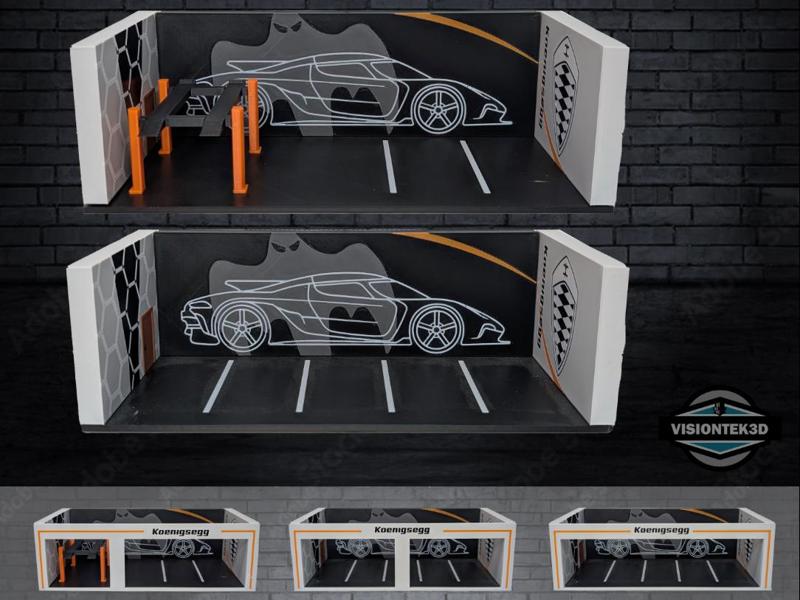 Koenigsegg 1:64 Garage Diorama