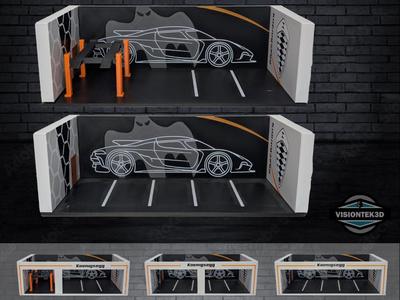 Koenigsegg 1:64 Garage Diorama