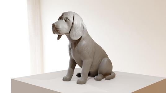 beagle sitting stl