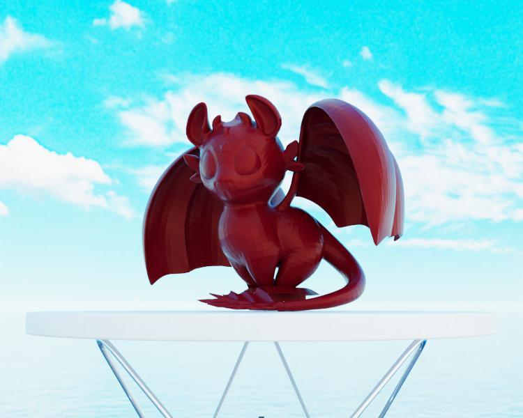 Toothless Night Fury Dragon Miniature