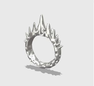 Abstract Spike Ring Size 10