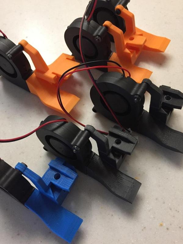 RB3, RBB3, and RB2 part cooling ducts - bolted fans