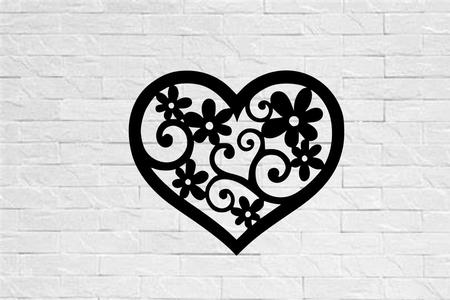 heart mural wall decoration realistic art