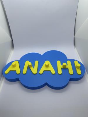 Montessori cloud puzzle with personalized name