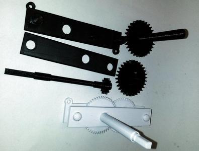 Gear train for 4:1, 12:1 or 36:1 gear reduction