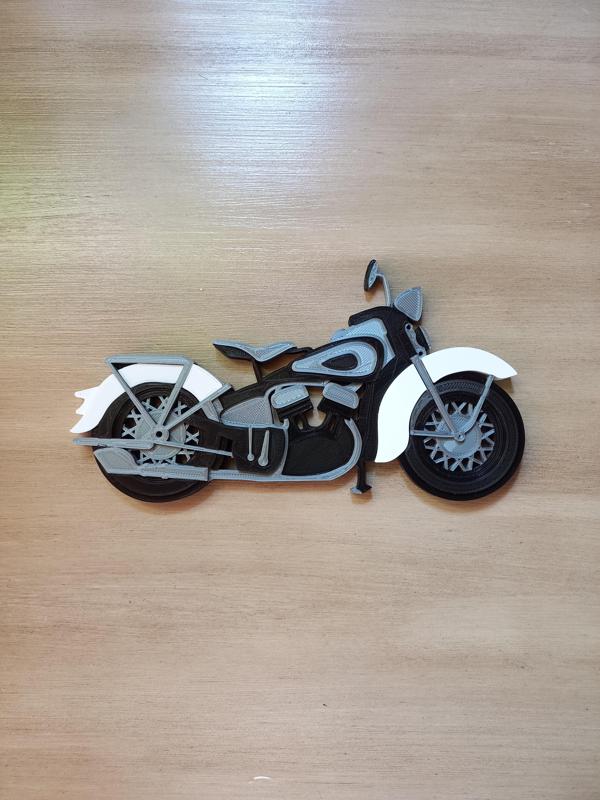 1940 HARLEY DAVIDSON WL MOTORCYCLE - MOTO HARLEY -WALL ART - 2D - WALL DECORATION