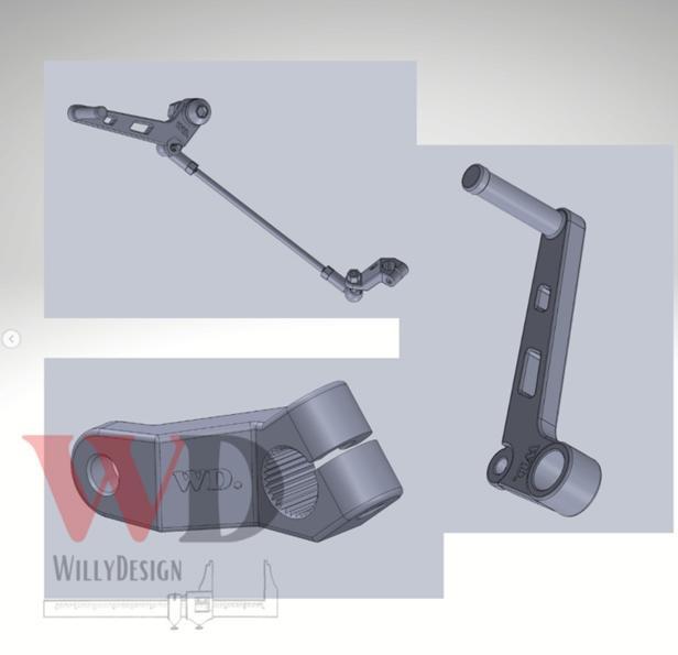 Aprilia RS 125 complete gear shift system - complete gear selection