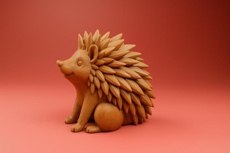 Cute Hedgehog Figurine - 3D Printable Animal Model
