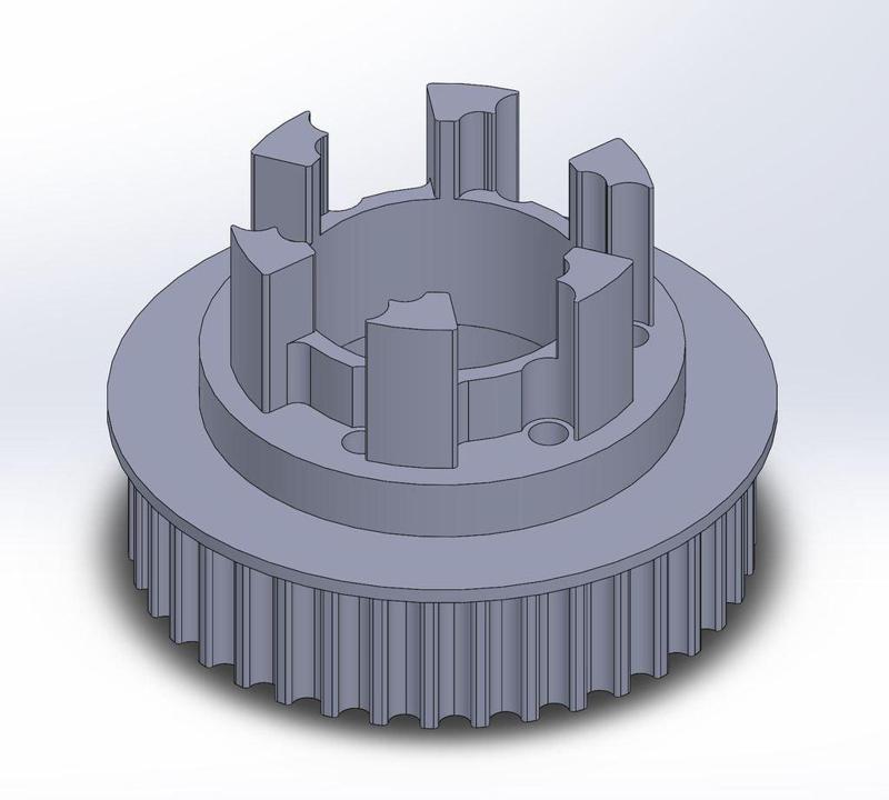 Longboard ABEC 11 Flywheels - Flywheel Clones - MBS All Terrain Wheels - CNC 38T Single Piece Pulley for 9mm, 12mm, 15mm Belts
