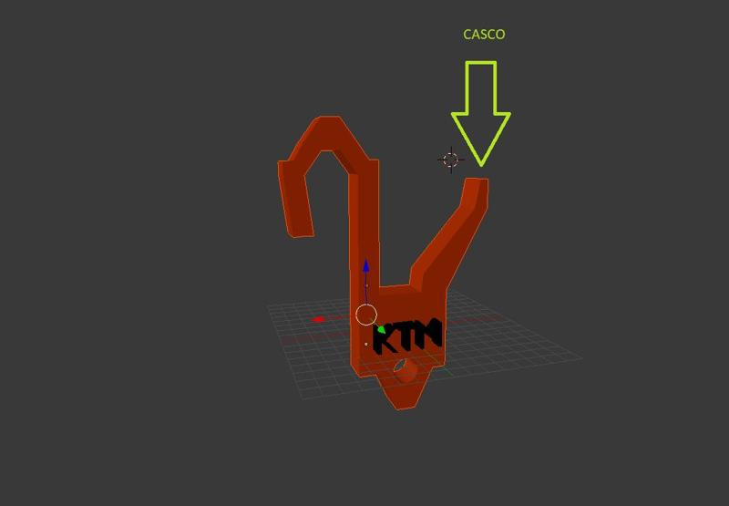 ktm hangs helmet