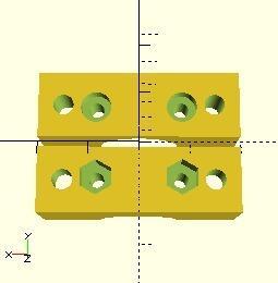 Minimalistic parametric mount for E3Dv6 hotend