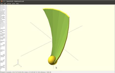 Free falling  Mapleseed model