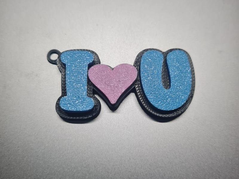 I love U LoveStruck Keychain 