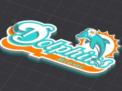Miami Dolphins Logo Keychain
