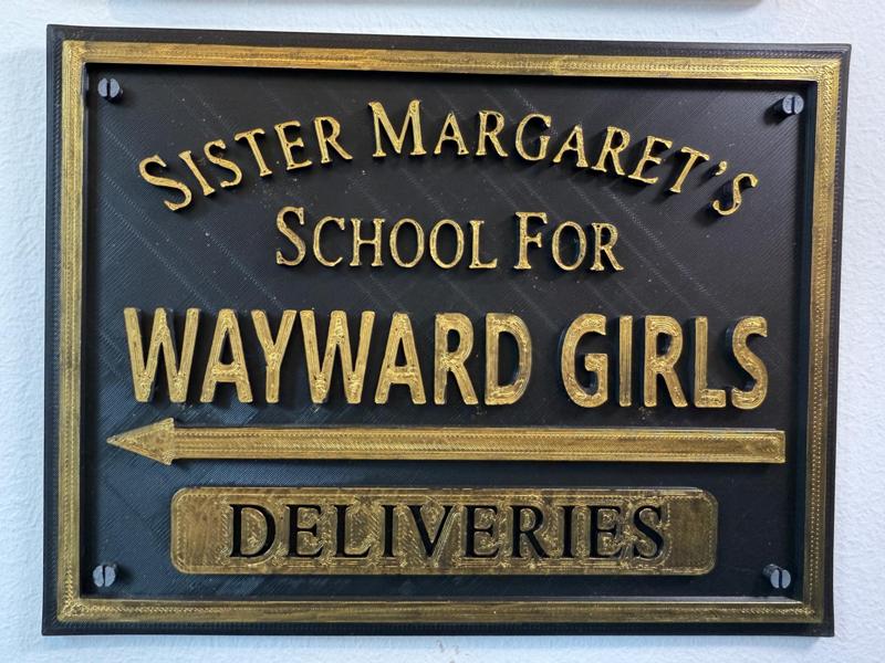Deadpool Sister Margaret's School bar sign