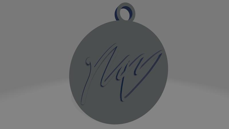 Guanyu Zhou Signature Keychain