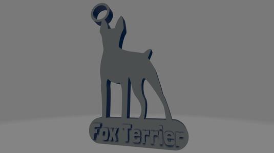 Fox Terrier silhouette with letters