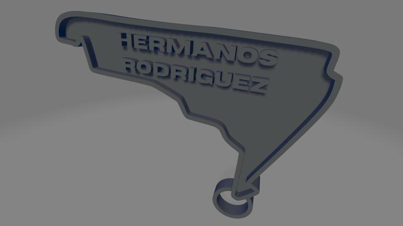 Autódromo Hermanos Rodríguez Keychain