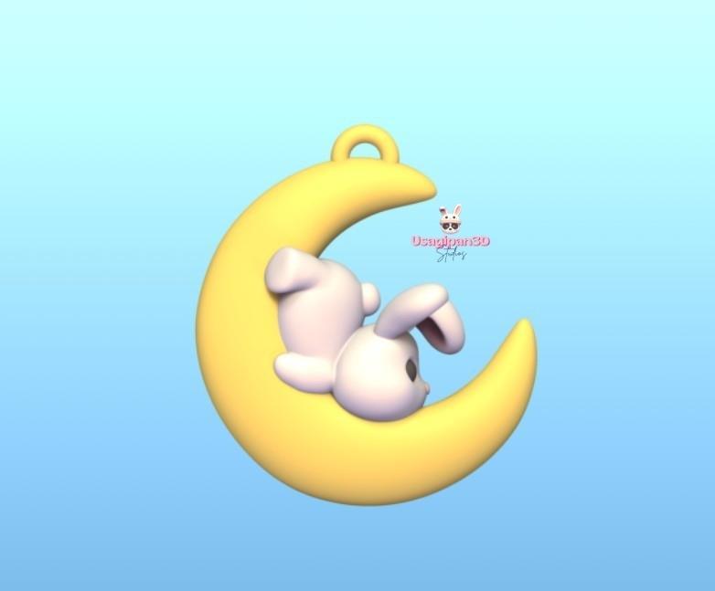 Bunny Falling on the Moon