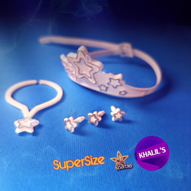 Barbie supersize 70S STAR_JEWELRY SET replacement