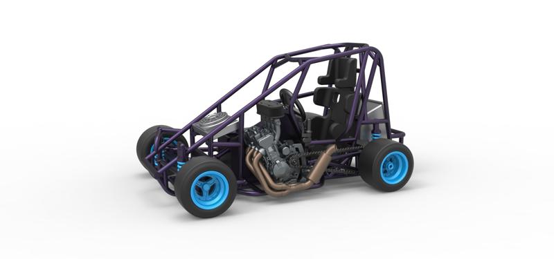 Diecast Pavement 600 Micro sprint car Base Scale 1:25