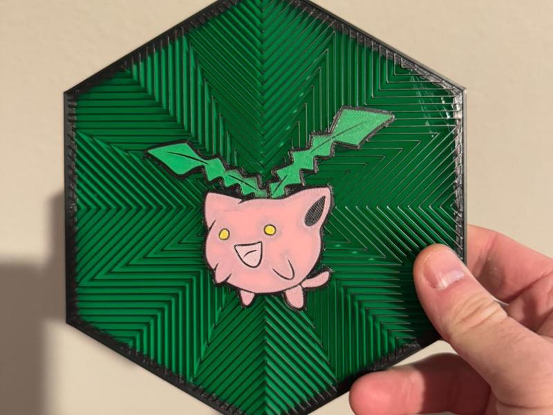 #187 Hoppip Hex Wall Art