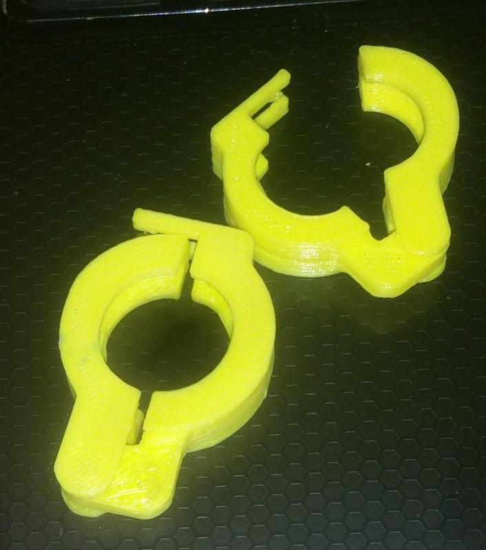 Scalable One-Piece-Printable Circular Clamp (for cable, rods, ...)