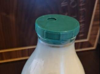 Stay Fresh, Reusable, Milk Bottle Caps. 