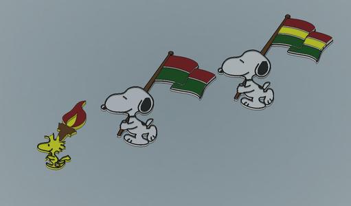 Snoopy Pin (3 models to print 3D)