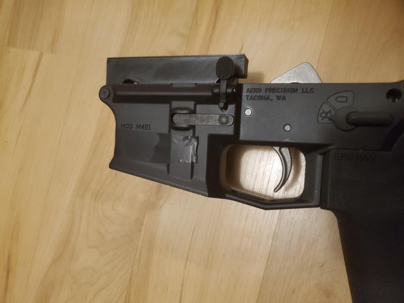 AR15 Trigger Test Fixture Block attaches to Front pin